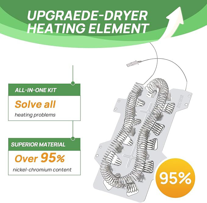 Élément chauffant de rechange pour sèche-linge DC47-00019A, équipement de chauffage, 240V, 5300W - Image 3