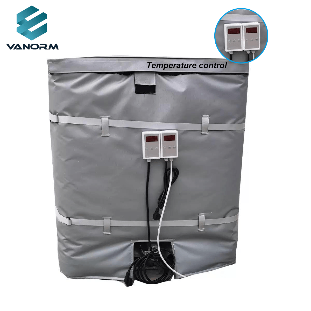 200L Oil IBC Drum Heater Jacket Tote Heat Blanket Temperature Controller 110V/220V 2.5KW Electric Silicone Heater Core Component - Image 3