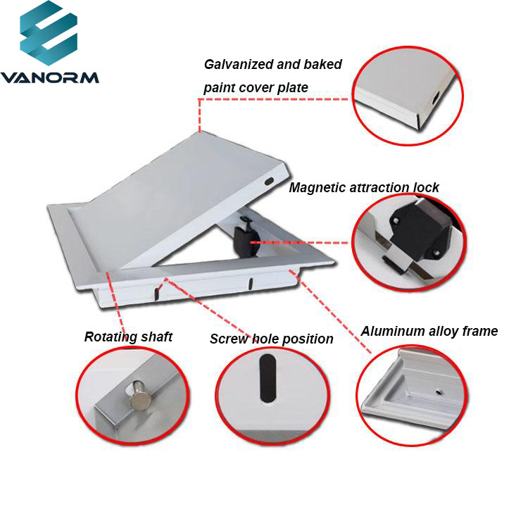 Aluminum Alloy Access Panel Inspection Opening Finished Ceiling Inspection Opening Invisible Decorative Cover Inspection Opening - Image 5
