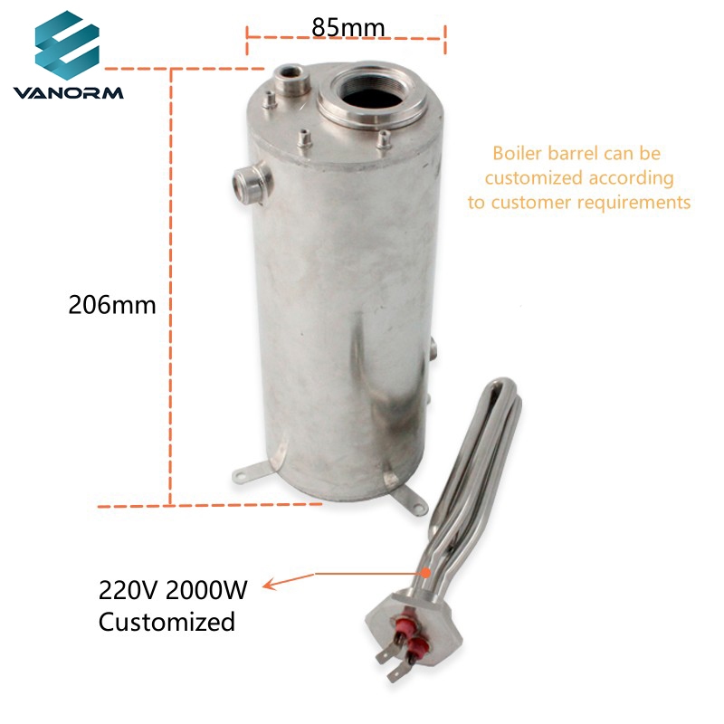 1L Customized 304 Stainless Steel Heating Element for Coffee Machines Essential 2000W 220V Automatic Equipment Competitive Price - Image 4