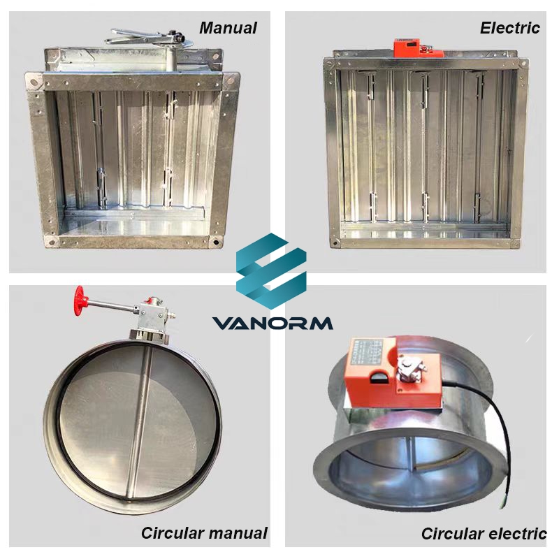 Electric Fire Damper 70℃/280℃ Normally Open Fire 3C Fire Damper Galvanized Regulating Valve Smoke Exhaust - Bild 6