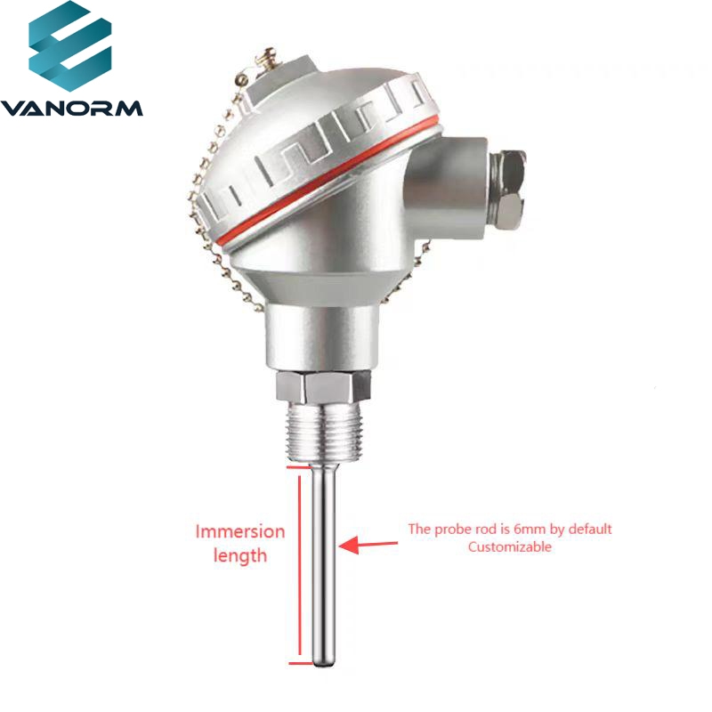 PT100 Temperature Sensor Probe K-type Integrated Temperature Transmitter Armored Platinum Resistance Thermometer - Image 3