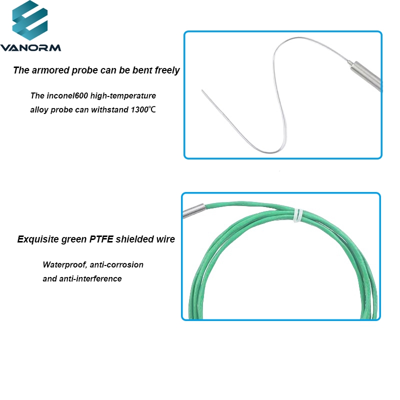 K-type Armored Thermocouple WRNK-191 Probe Temperature Sensor PT100/E/J High-precision Thermal Resistance Probe - Image 3