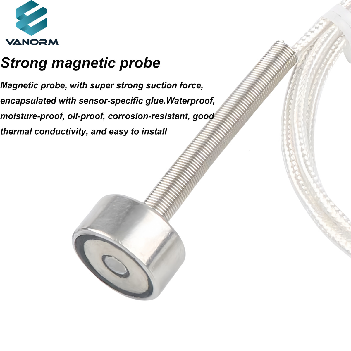 Magnetic Probe Magnet Thermocouple Thermal Resistance PT100 Temperature Sensor K-type Probe Surface Temperature Measurement - Pilt 4