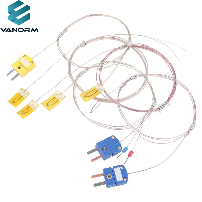 K-type Thermocouple Surface-mounted Temperature Sensor Thin Sheet Insert Probe Patch Tape Adhered Temperature Measurement Wire