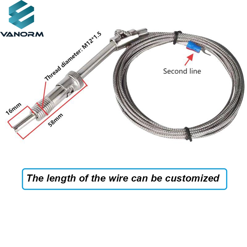 WRNT01 Press Spring Temperature Sensor Injection Molding Machine Temperature Sensor Probe K-type and E-type - Imagen 3