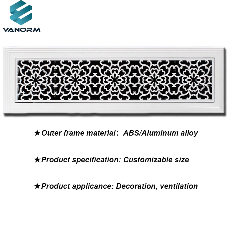 Modern Design Central Air Conditioning Carved ABS Louver Decorative Return Air Custom Grille Radiator Cover - Imagen 2