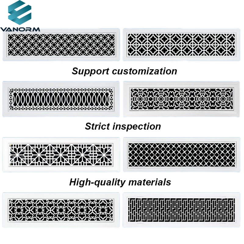 Modern Design Central Air Conditioning Carved ABS Louver Decorative Return Air Custom Grille Radiator Cover - Imagen 4