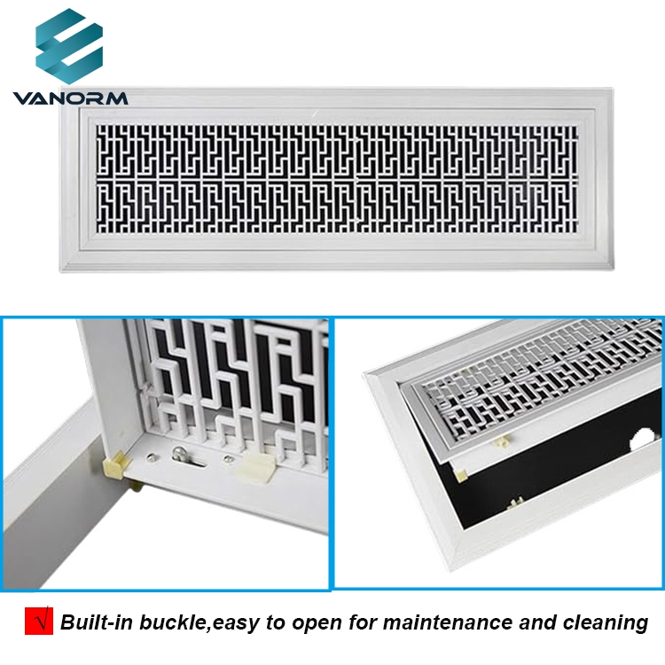 Modern Design Central Air Conditioning Carved ABS Louver Decorative Return Air Custom Grille Radiator Cover - Imagen 5