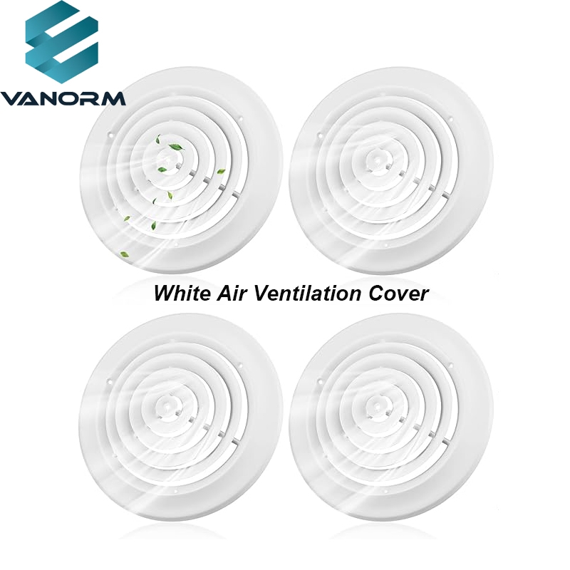 Modern 6-Inch Round Vent Cover Ceiling Diffuser HVAC Vent Duct Replacement with Easy Install Screws Outer Dimensions 9-15/16" - Image 2