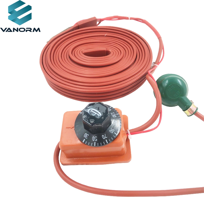 Customized 24V 200W Flexible Electric Heating Strip Belt Spiral Silicone Rubber Heater Tape Heating Wire for Construction Use - Image 4