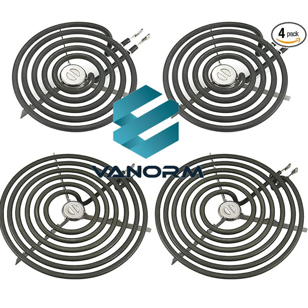 WB30M1 and WB30M2 GE Hotpoint Electric Stove Burner Replacement Element, Stove Top-Includes 2 * 8'' e 2 * 6''