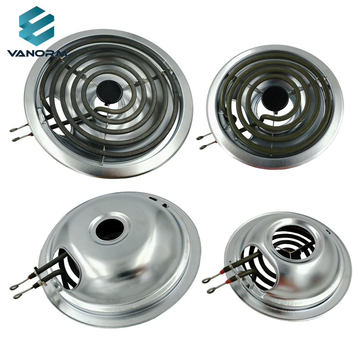 MP15YA MP21YA Electric Stove Burners Replacement Element with Stove Burner Covers Drip Pans for Electric Stoves Compatible
