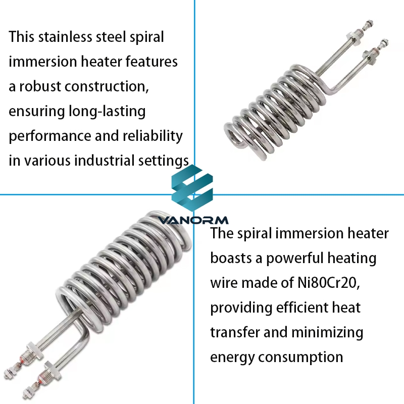 230V Spiral Immersion Heater Round Shaped Electric Heating Tube Element Booster Water Heater - Image 5