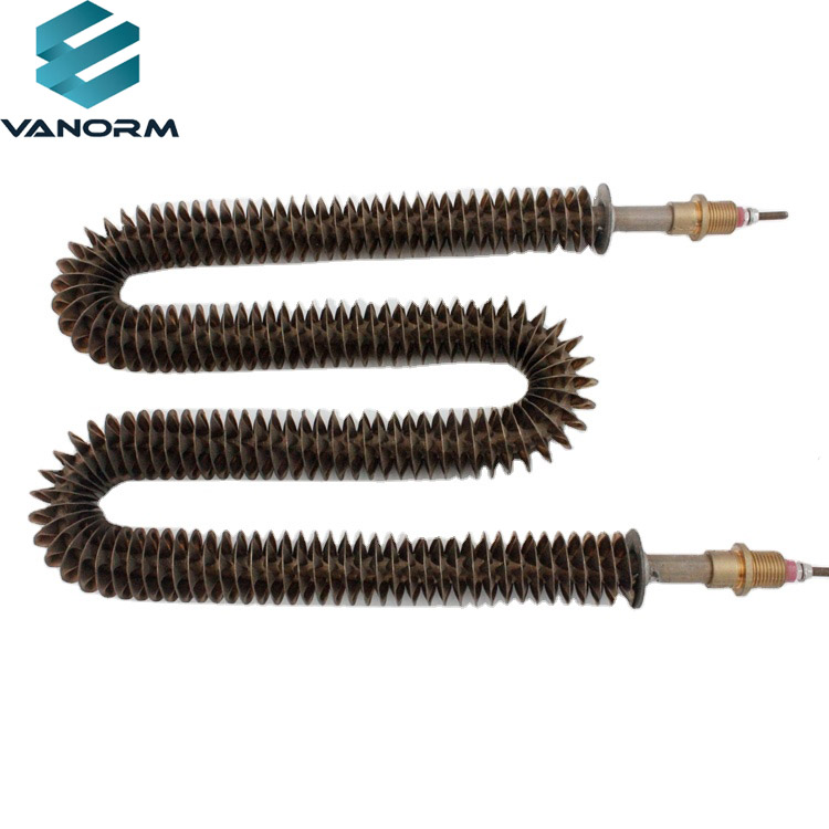 W Type Stainless Steel Electric Finned Heater Heating Element 1500W Air Finned Tube Heating Element