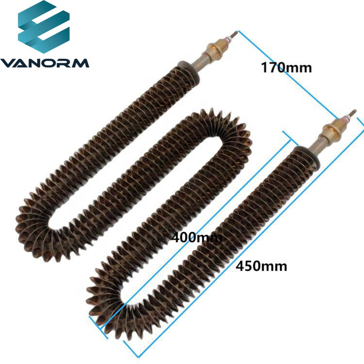W Type Stainless Steel Electric Finned Heater Heating Element 1500W Air Finned Tube Heating Element - Image 3