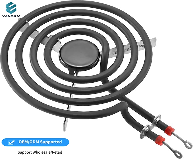 MP15YA 6 Inch Stainless Steel Plate Heater 4 Turns Stove Burner Surface Element with Automatic Motor 240V 1500W