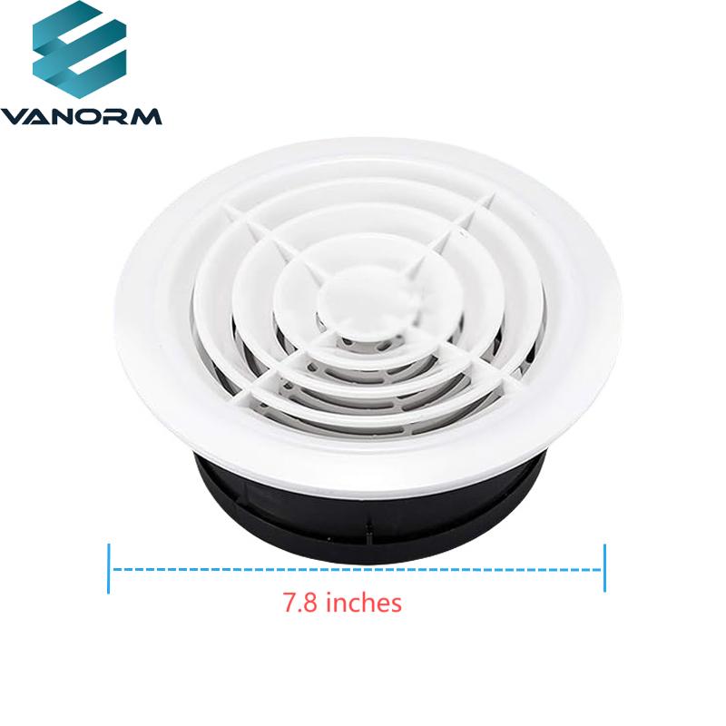 Round Wall Air Vent Thicken Ducting Ventilation Exhaust Grille Cover Wall Vent Outlet Vent Screen Mesh Hood Inline White - Image 2