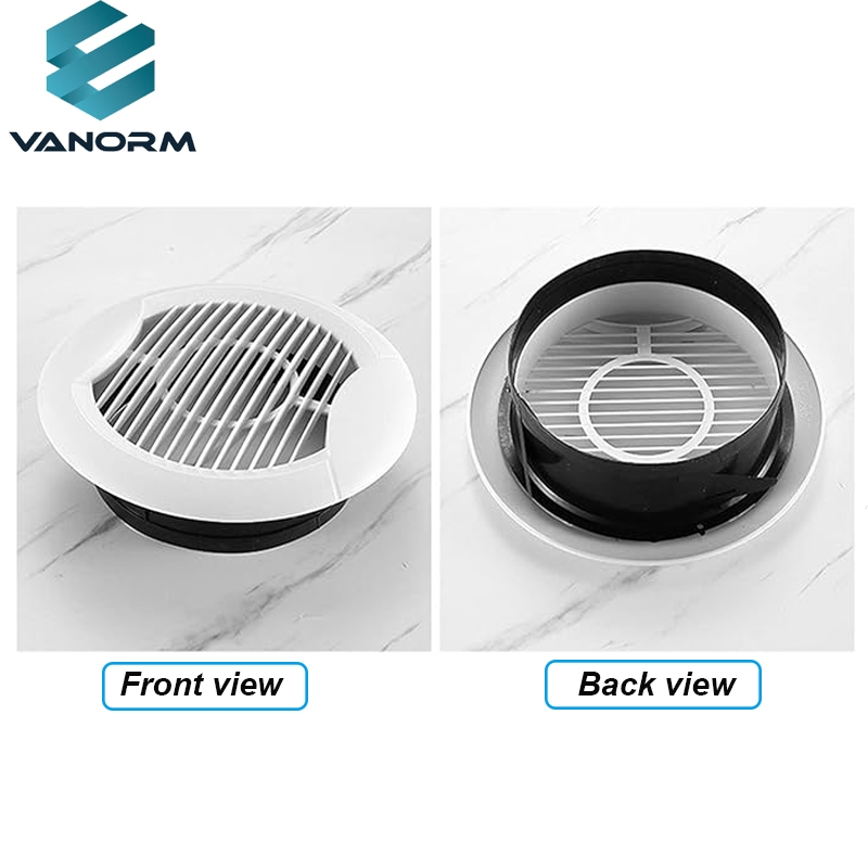 Adjustable Air Volume Durable ABS Plastic Air Vent Grille for Ceiling Walls Pipes Round Shape for Ventilation Air Conditioning - Image 4