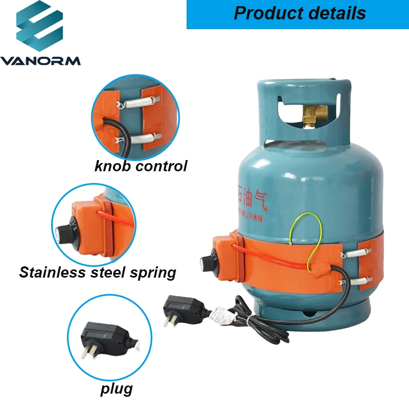 Customized 5kg 10kg 15kg 50kg Flexible Silicone Rubber Gas Bottle Heater Capacities Automatic Strip Heater Motor Core - Image 3