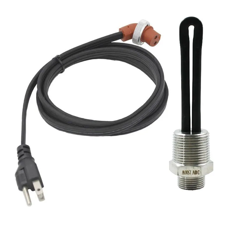 Chauffe-bloc YL en acier inoxydable 1500W 240V 1" Filetage NPT pour ateliers de réparation de tracteurs et de machines avec 1 Année de garantie - Image 3