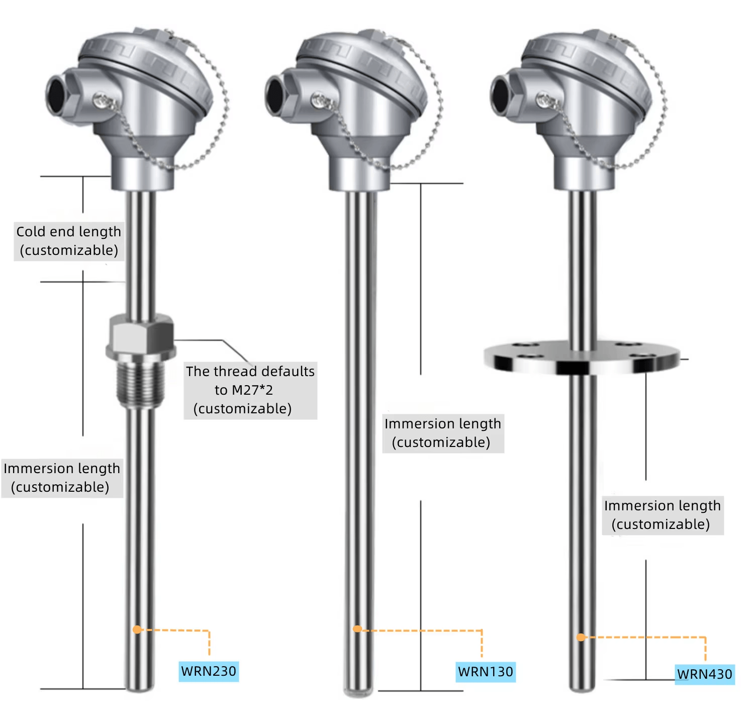 Platinum-rhodium Thermocouple, S-type Thermocouple, WRP130 B Scale Ceramic Thermocouple, Temperature Measurement 1600 - Image 4