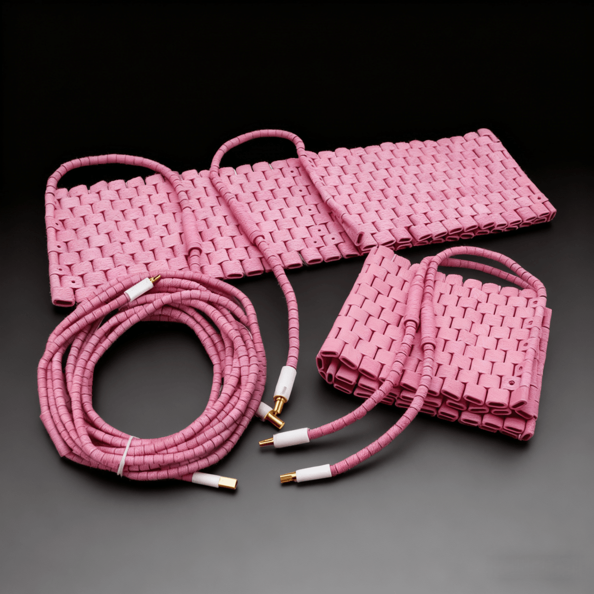 High Temperature LCD Crawler-type Flexible Silicone Heating Belt Bearing Customizable Heating Capacity for Pipeline Heat