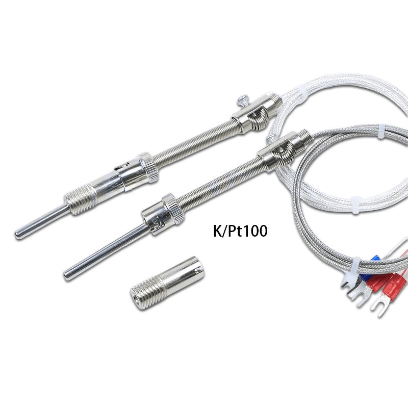 6x40mm J Type Compression Baynot Spring Thermocouple K Thermocouple Pt100 Compression Spring Couple Temperature Probe - ภาพ 2