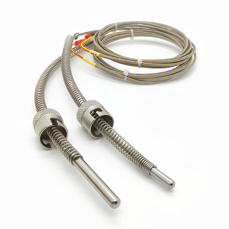 6x40mm J Type Compression Baynot Spring Thermocouple K Thermocouple Pt100 Compression Spring Couple Temperature Probe - ภาพ 3