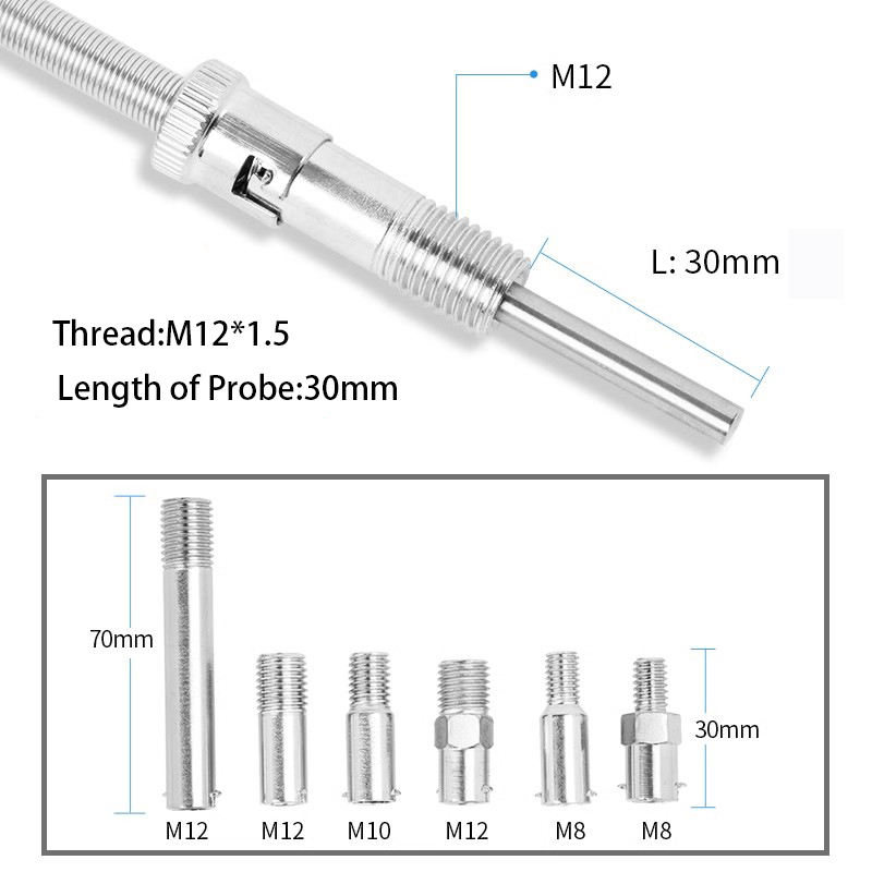 6x40mm J Type Compression Baynot Spring Thermocouple K Thermocouple Pt100 Compression Spring Couple Temperature Probe - ภาพ 6