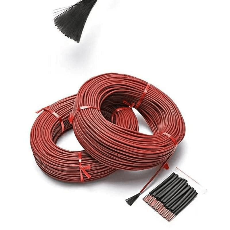 Heater Part 12K 200C Red Low Wattage Carbon Fiber Heating Electric Silicone Part for Floor Heating Pads - Billede 5