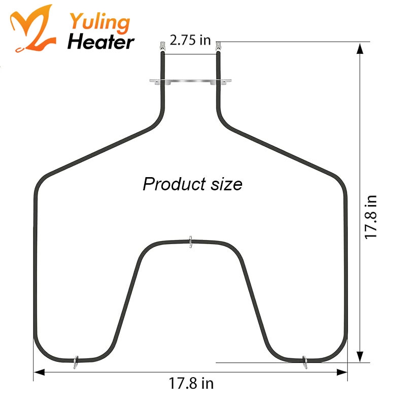 WB44K10005 240V 2585W Stainless Steel Oven Bake Element by Blutoget- PS249238 Fit for Hotpoint Americana Stove Heating element - 图片 2
