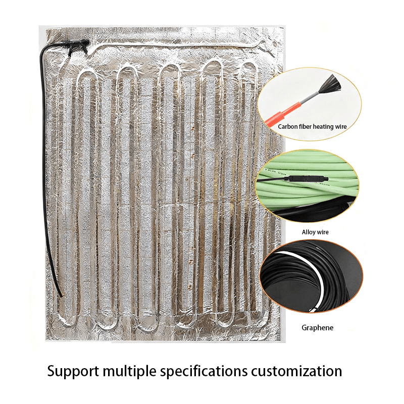 220V 25 Degree Carbon Fiber Heating Wire Underfloor Heating Mat System with PTC Resistance Core Components for Pig Cultivation - Imagen 2