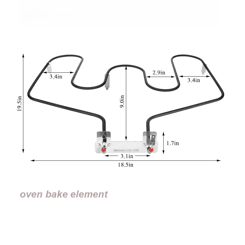 240V 3410W Stainless Steel Oven Bake Element Electric Heating Elements for Hotpoint for Kenmore WB44t10011 Ovens for Household - Image 3
