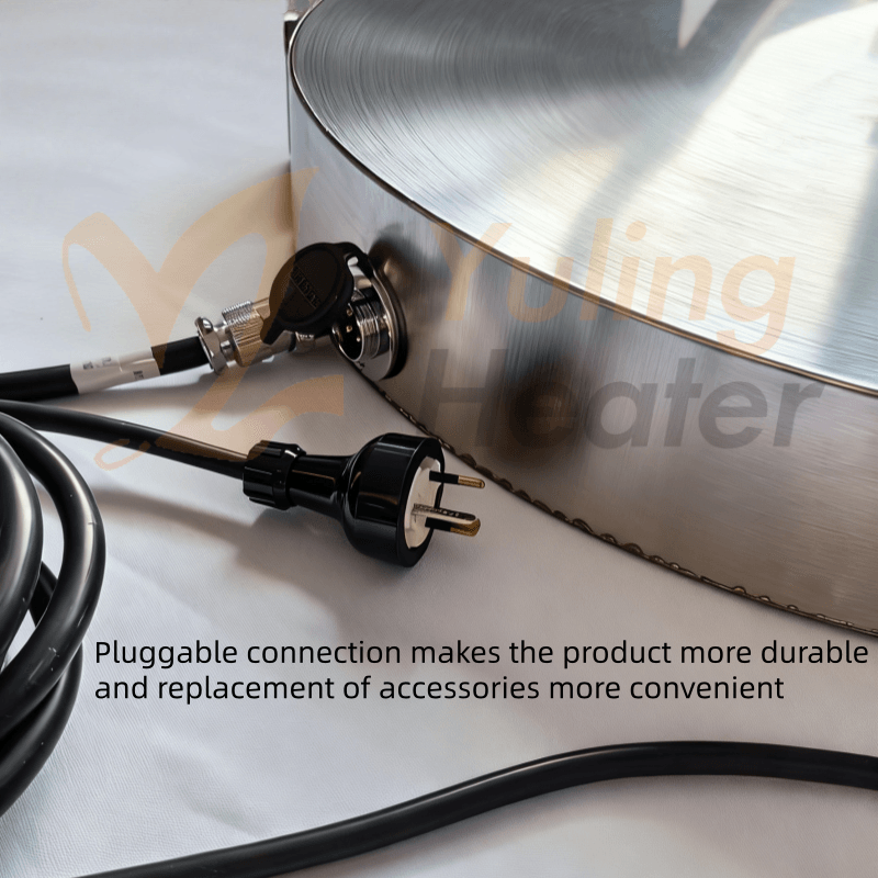 Automatic Stainless Steel Drum Base Heater Silicone Rubber Insulation Electric Heating Element for Oil Drum Metal Oil Drum - Billede 5
