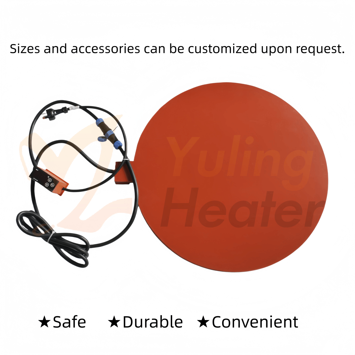 Drum Base Electric Heating Plate Automatic Barrel Bottom Silicone Rubber Heater Insulation Material Heating Wire Core Component - Bild 2