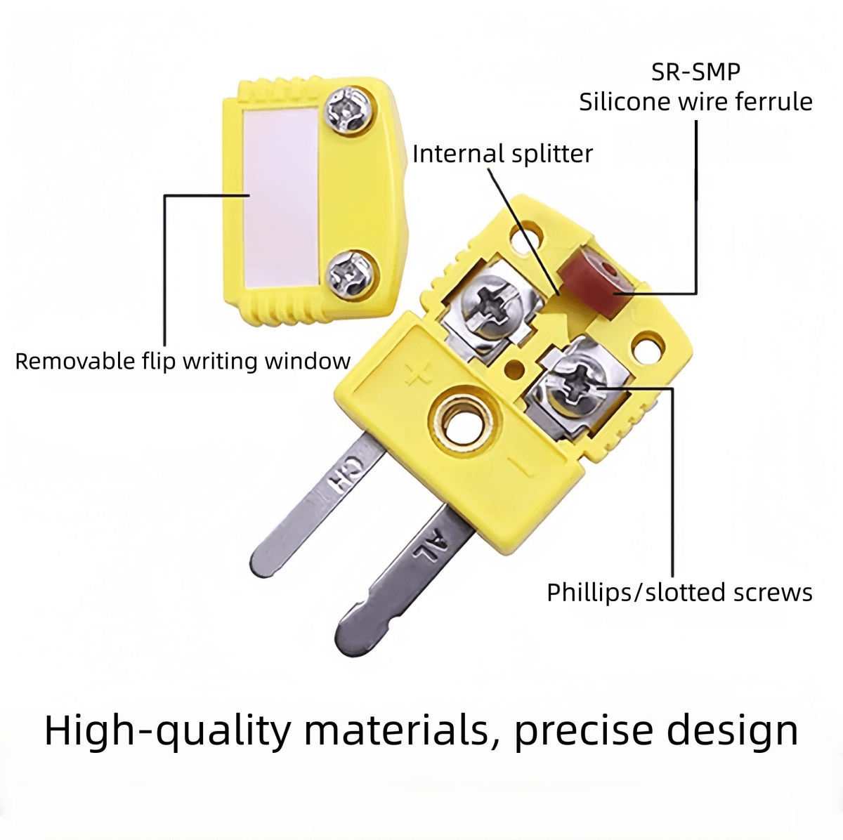 Custom Industrial K-Type Thermocouple SMPW/HMPW-K/T/J/E/N/U/R/S-M/F Stainless Steel IP64 Plug/Male and Socket/Female Connector - Image 3