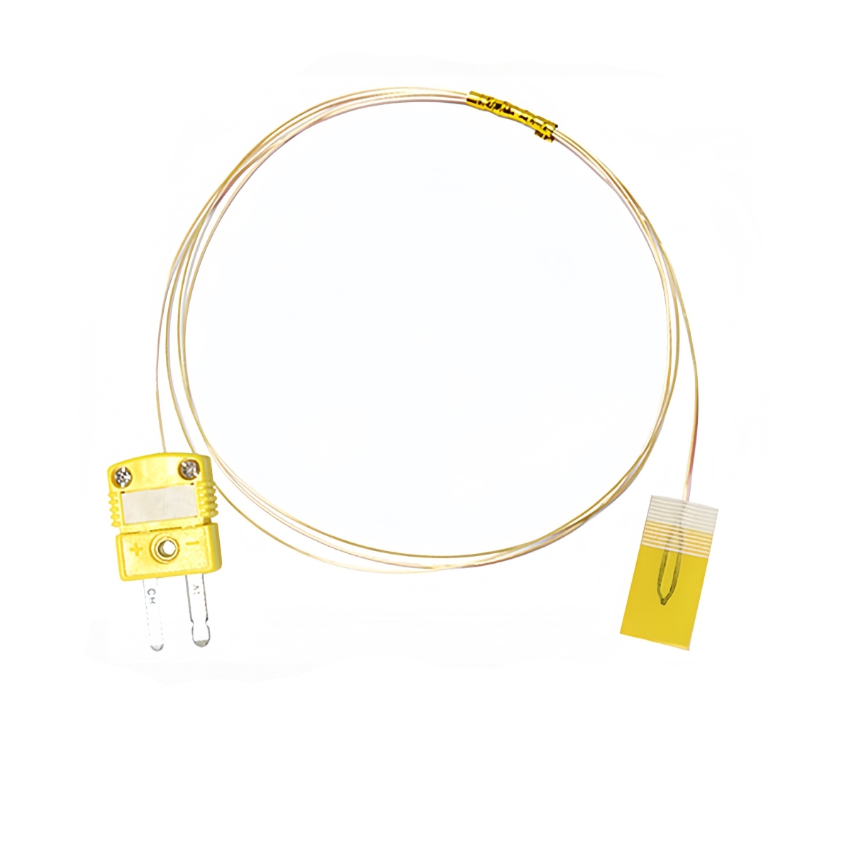 25mmx15mm K/T Thermocouple Self-Adhesive Polyimide Fast Response Surface Mount Stick Thermocouple 260C Temperature Sensor OEM