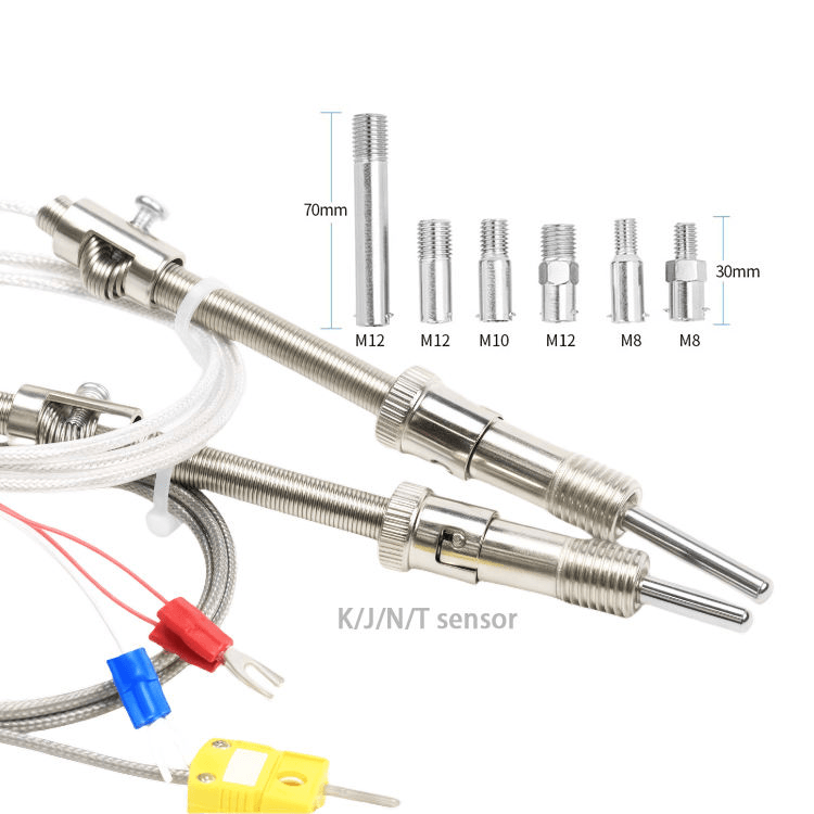 K/E Type Compression Spring Thermocouple WRNT-01/02 Temperature Probe Pt100 Compression Spring Couple Instrument for Temperature - Imagen 3