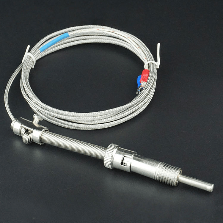 K/E Type Compression Spring Thermocouple WRNT-01/02 Temperature Probe Pt100 Compression Spring Couple Instrument for Temperature - Imagen 5