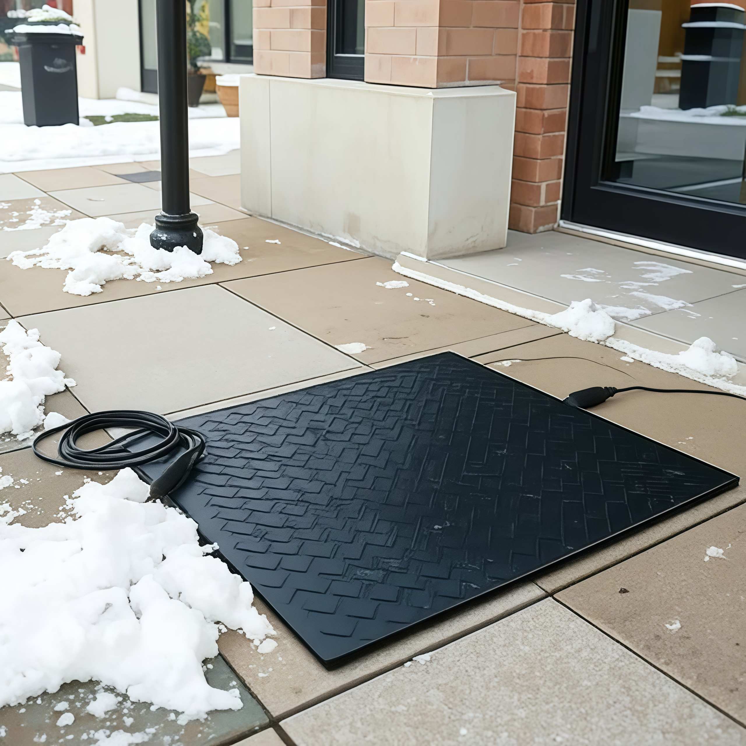 220V Industrial Silicone Heating Blanket Snow Melting Heating Mat with Anti-Slip & Adjustable Temperature Controller Elements - Image 2