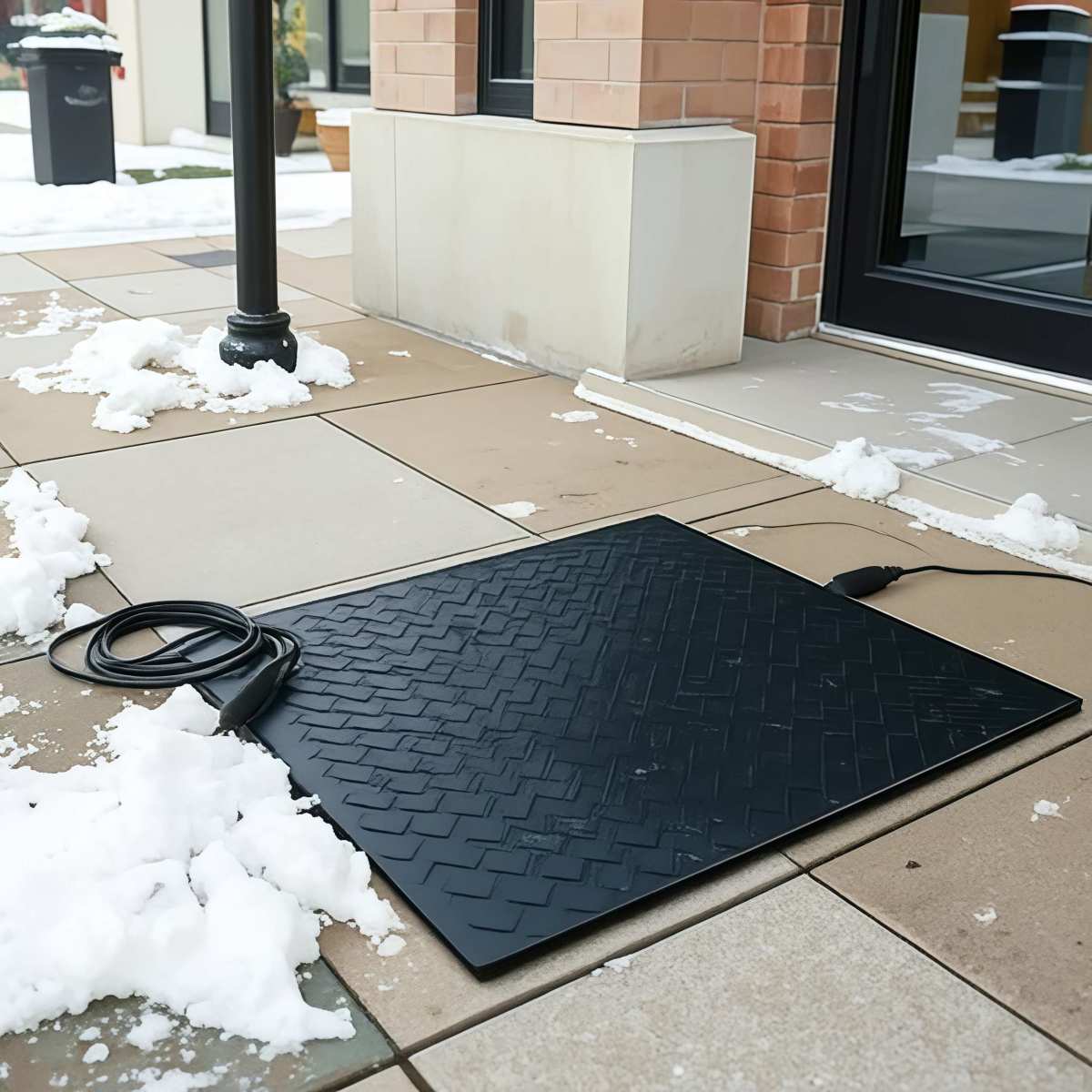 220V Industrial Silicone Heating Blanket Snow Melting Heating Mat with Anti-Slip & Adjustable Temperature Controller Elements - Image 2