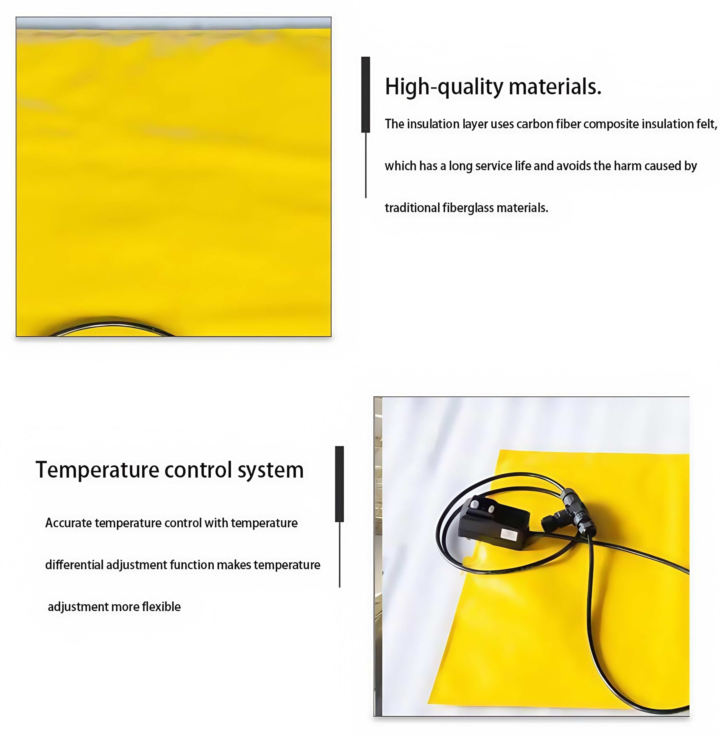 220V Industrial Silicone Heating Blanket Snow Melting Heating Mat with Anti-Slip & Adjustable Temperature Controller Elements - Image 6