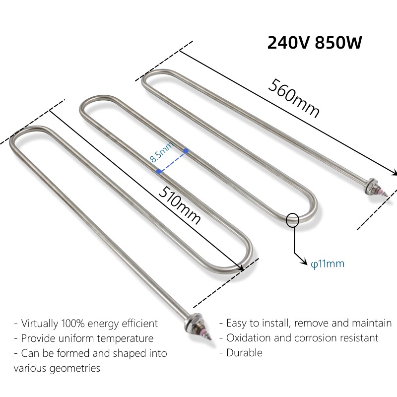 Customizable 120V-2500W Stainless Steel Electric Oven Heating Element 5000W Max Output for Smoker Oven Grill - Imagem 3