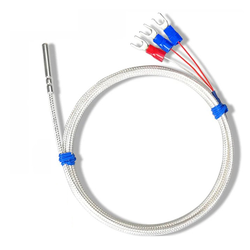 Pt100 Silicone Rubber Rolled-Edge Temperature Sensor Probe Waterproof and Oil-Resistant Custom ODM Support
