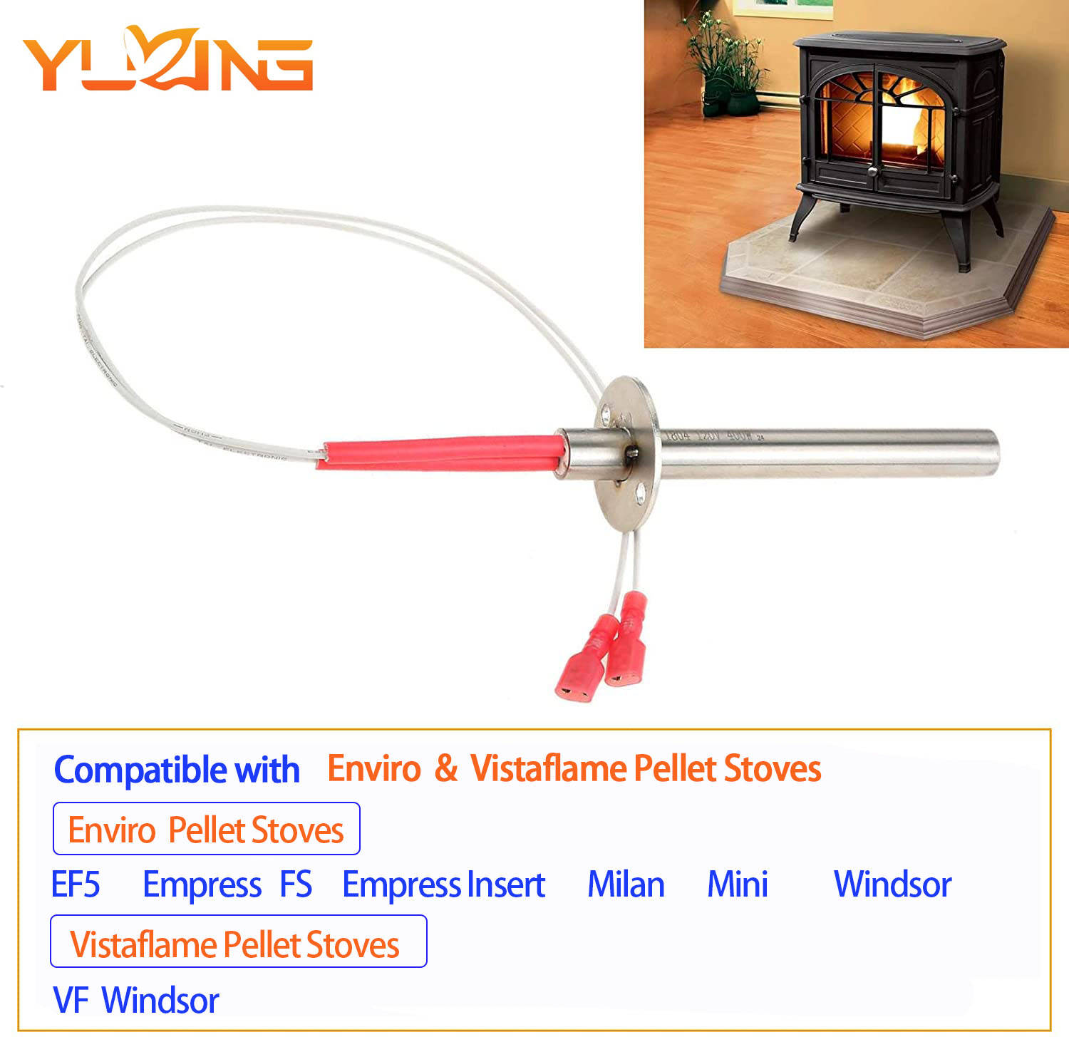 Pellet Stove, Ignition Rod, Heating Stove, Ignition Rod, Stainless Steel Biomass Oven, Heating Tube - Image 2