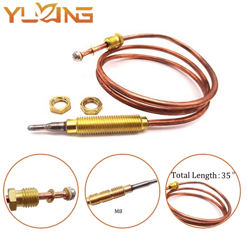 M8*1 Outdoor Heater Gas Brazir Barbecue Grill Accessories Flameout protection Universal Threaded Thermocouple 600mm - Image 4