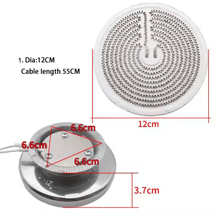 VANORM 220V 2000W Electric Ceramic Air Heater Radiant Surface Heating Element Parts for Refrigeration Heat Exchange - Imagine 4