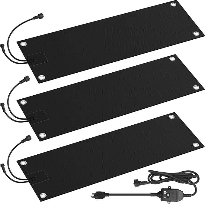 Snow Melting Mats Flexible Heater 120V Outdoor Electric Silicone Heated Snow/Ice Removal Staircase Deicing System Black - Image 6