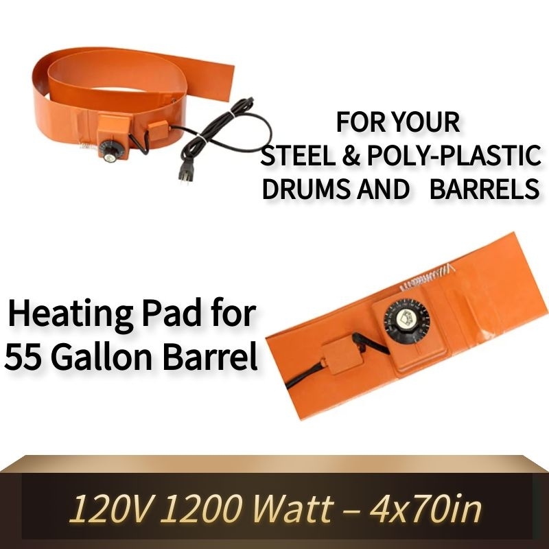 VANORM 200L 55 Gallon Oil Drum Band Barrel Heating Element Silicone Rubber Electric 220V Heater 1-Year Warranty Customizable - Изображение 3